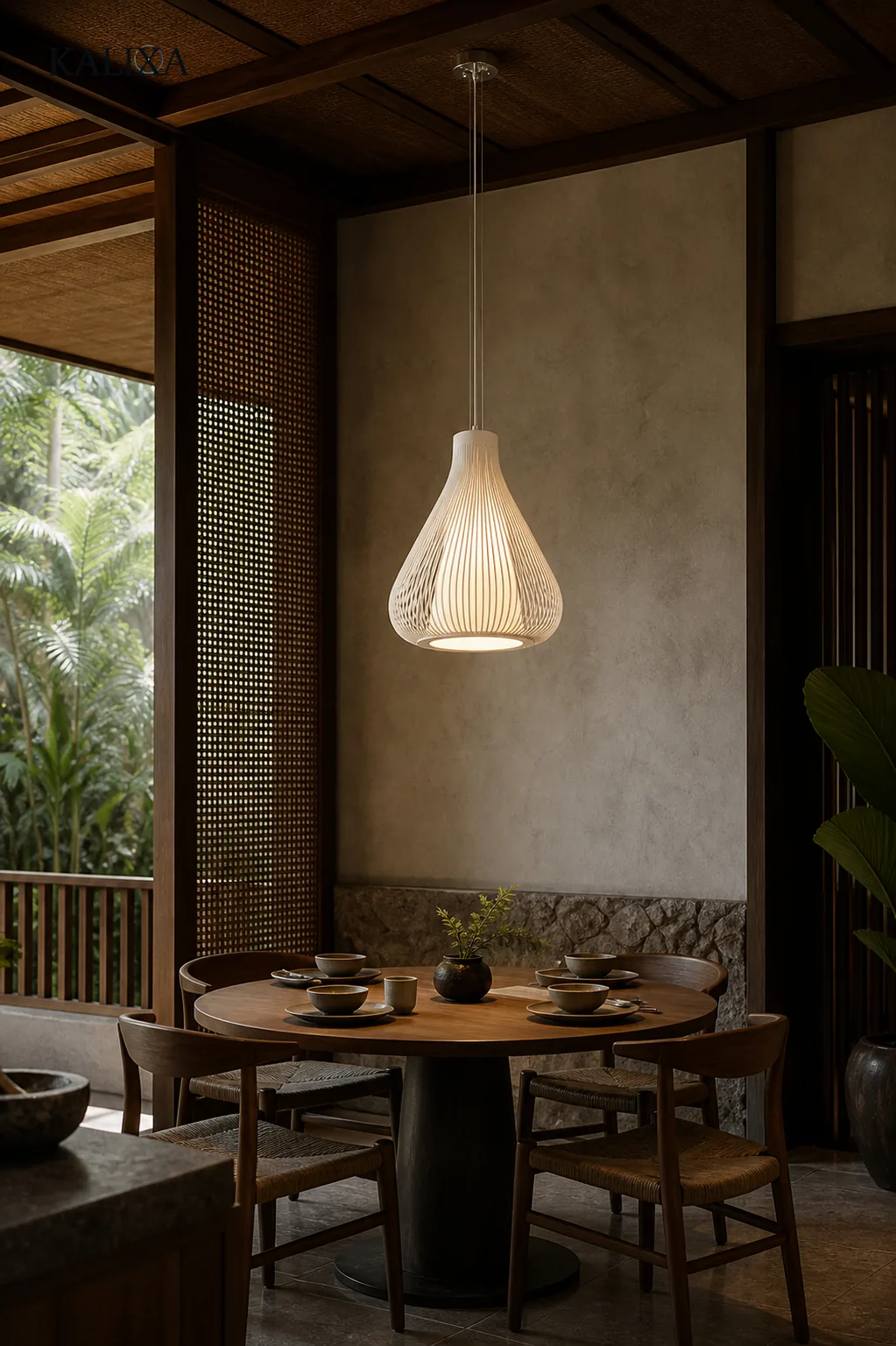 Complete Singapore restaurant lighting study scene