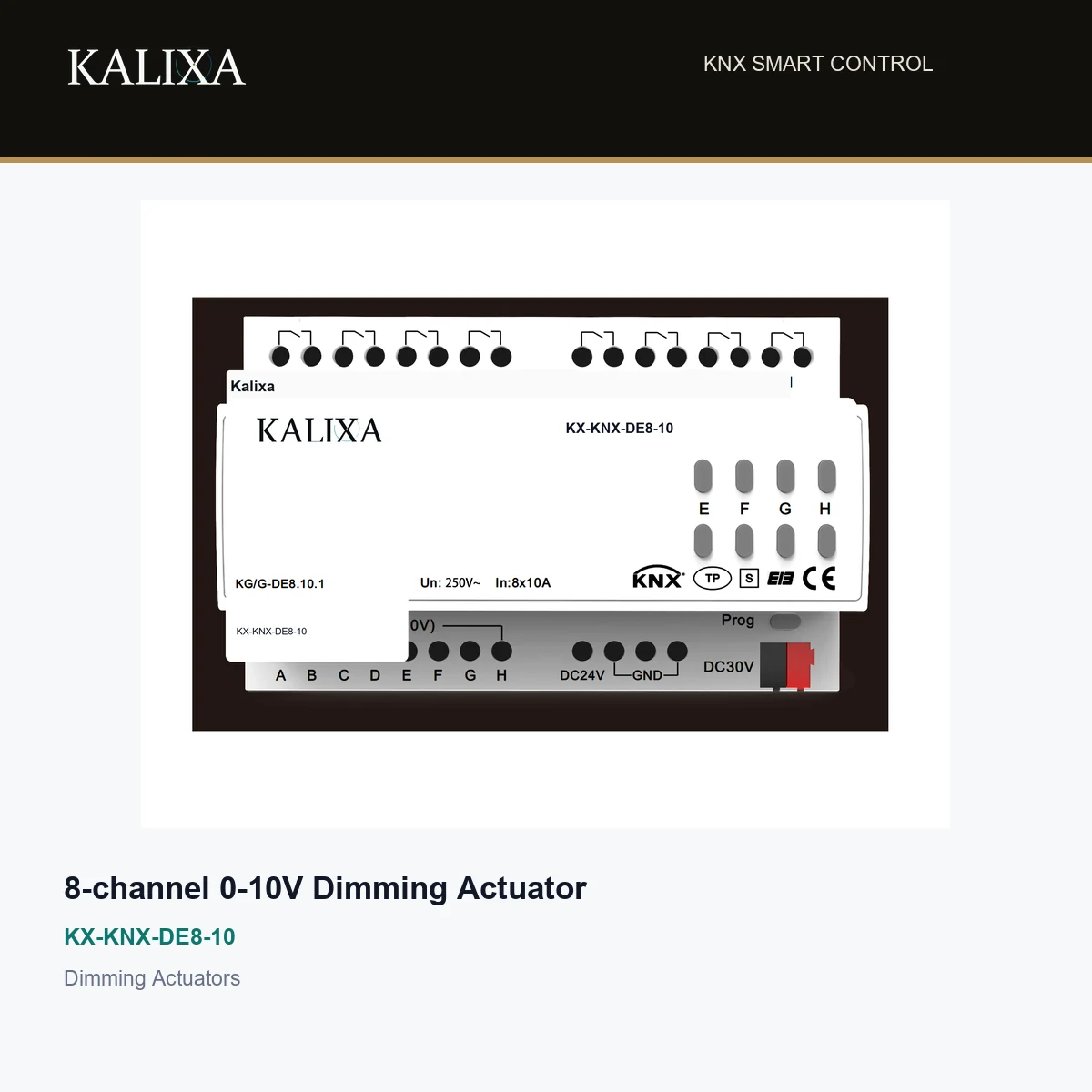 8-channel 0-10V Dimming Actuator