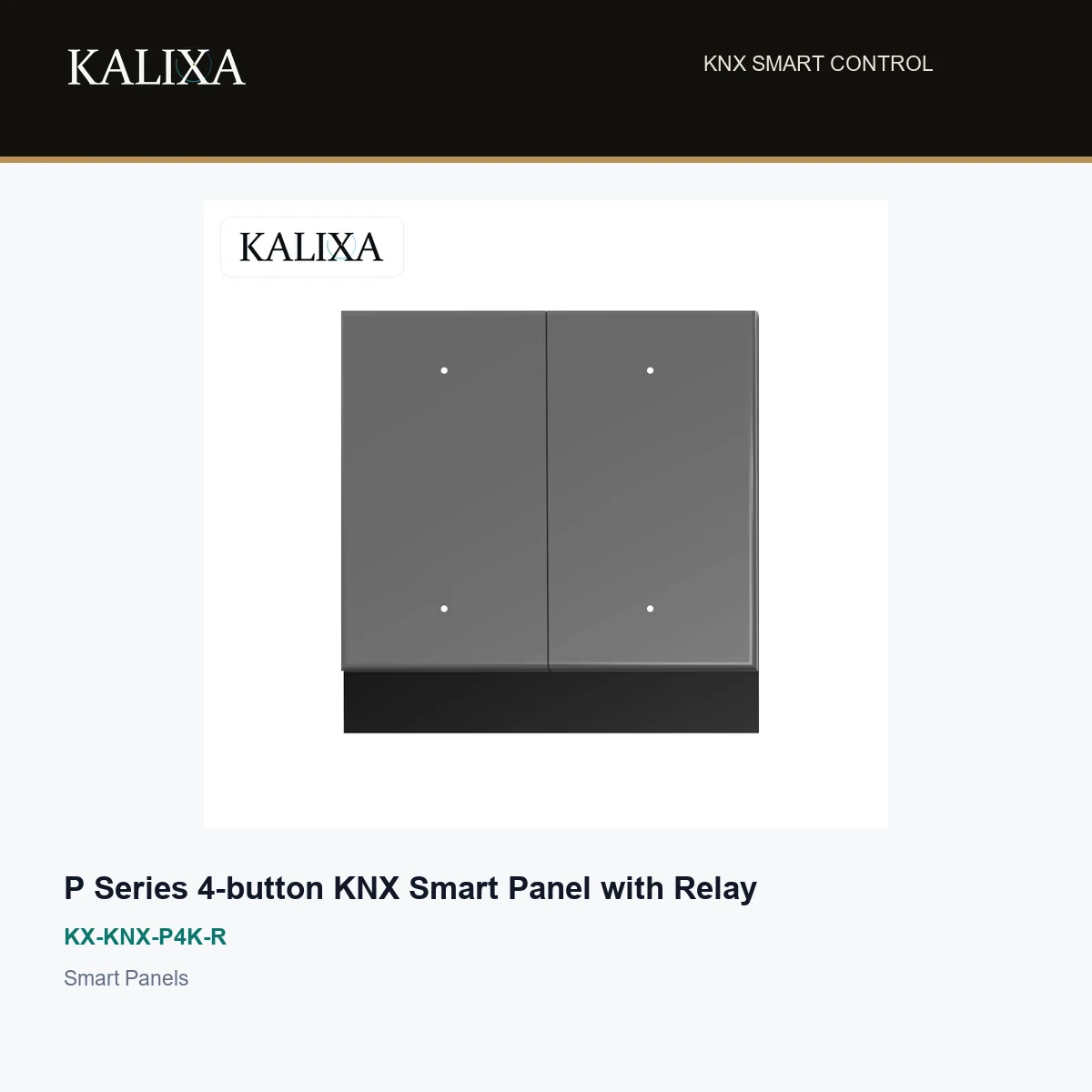 P Series 4-button KNX Smart Panel with Relay