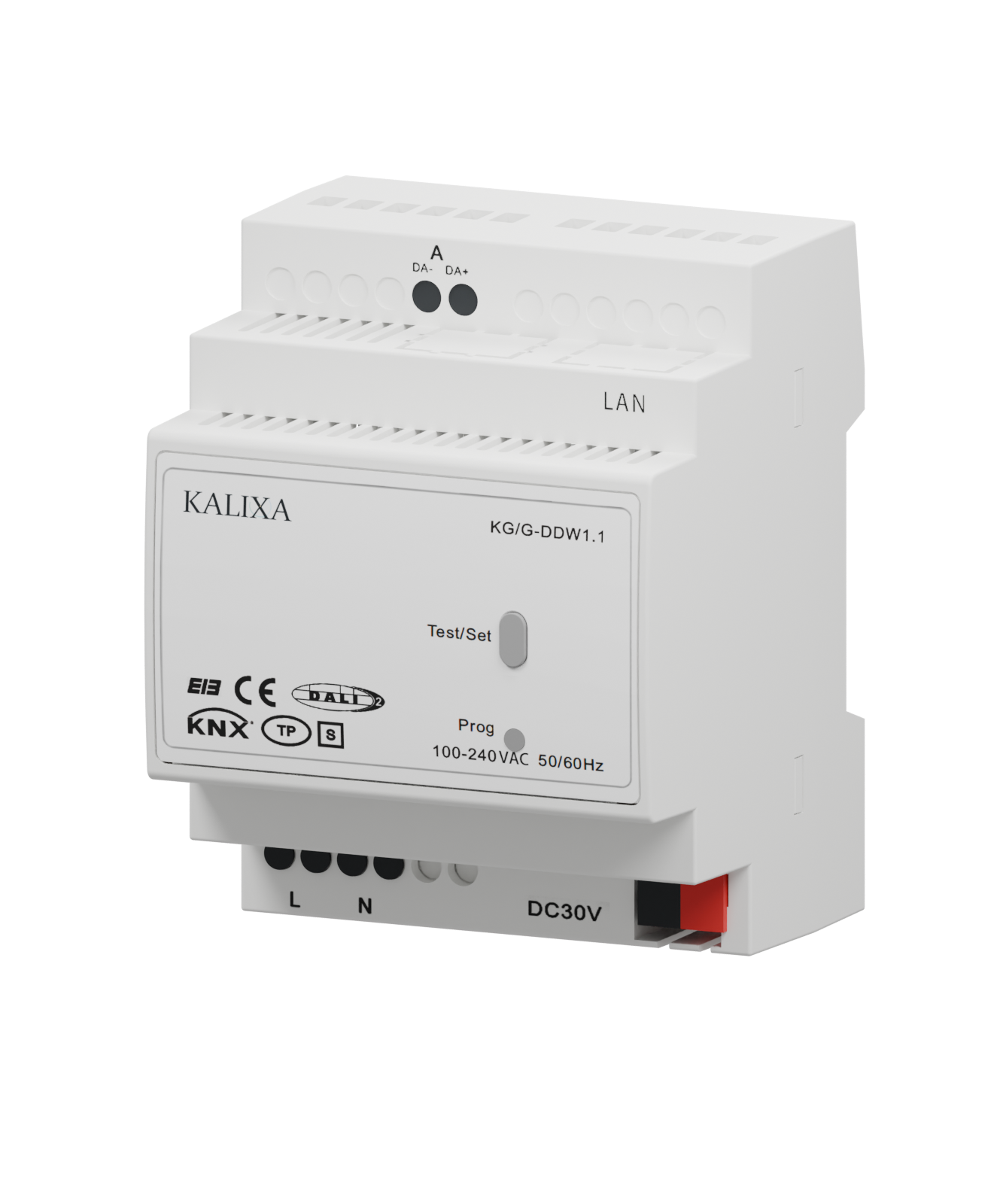 1-channel KNX-DALI Gateway · 3D view