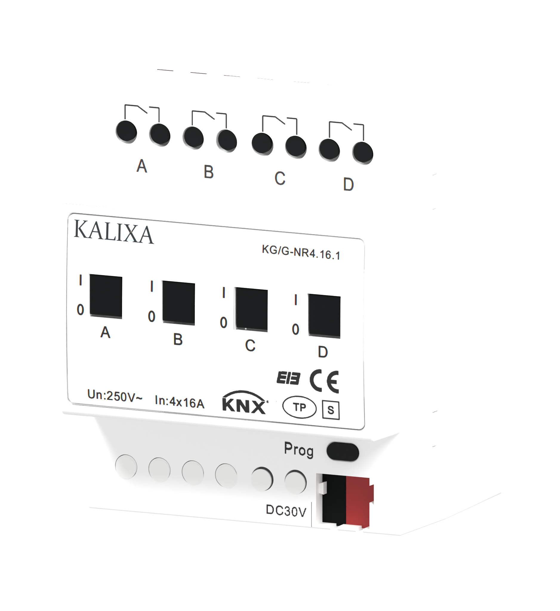 4-channel 16A Switch Actuator · 3D view